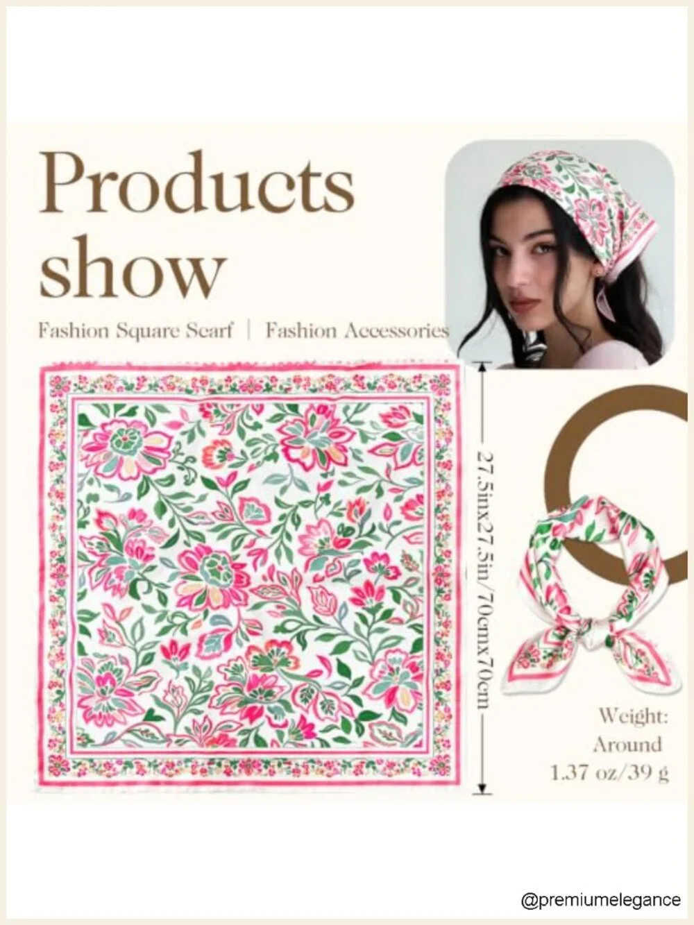 Silky Satin Multifunctional Square Scarf for Women - Hair Neck Purse Accessory